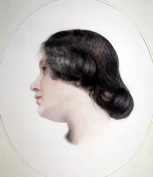 Retrato da Sra. Thoby Prinsep, c.1835 (gizes coloridos sobre papel) de George Frederic Watts