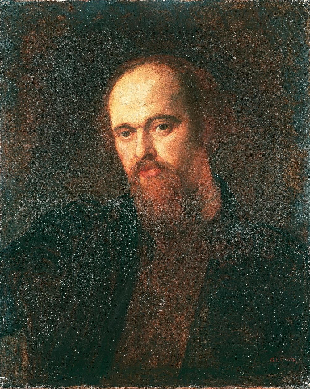 Retrato do pintor Dante Gabriel Rossetti de George Frederic Watts
