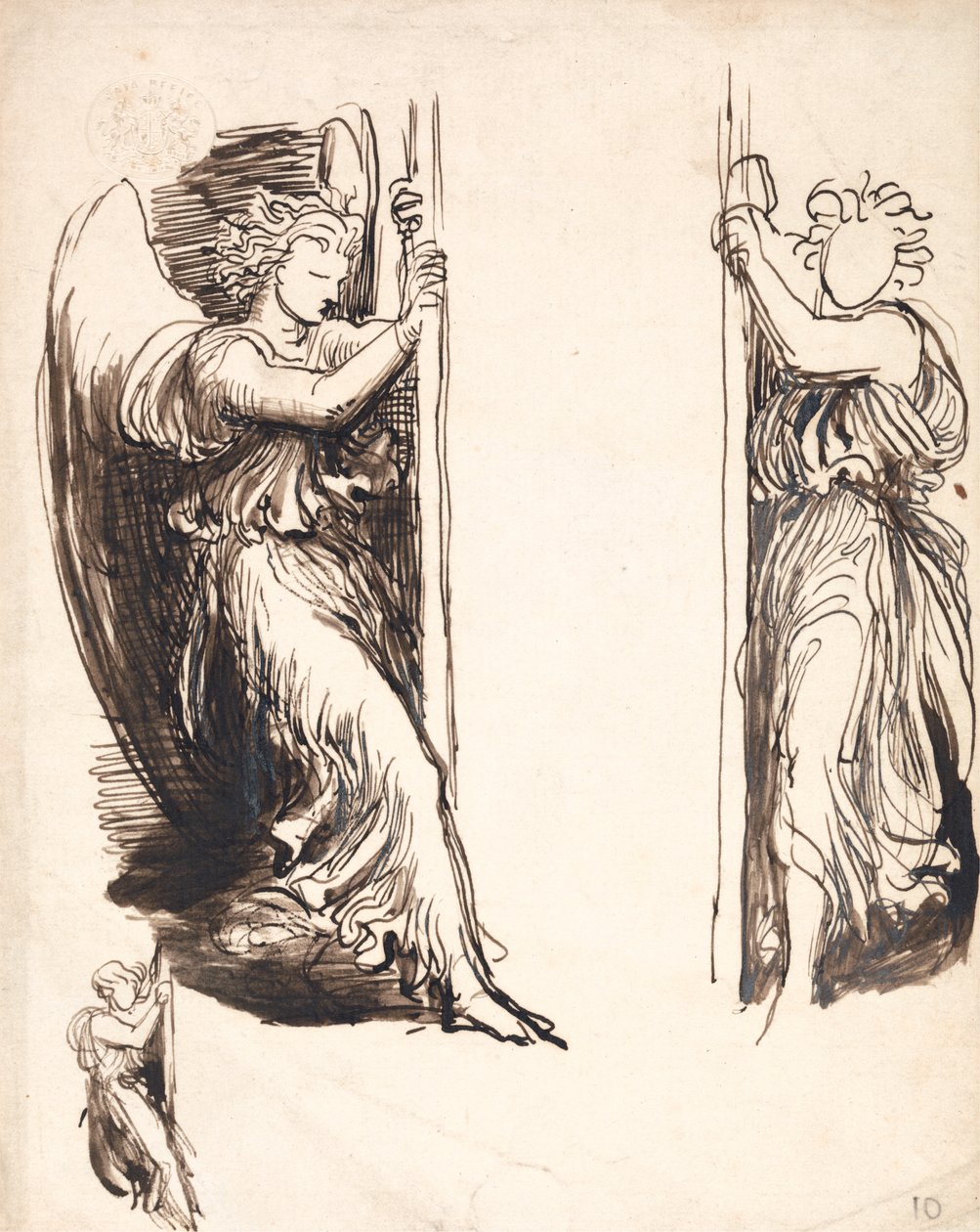 Estudos para os Anjos no Tribunal da Morte de George Frederic Watts
