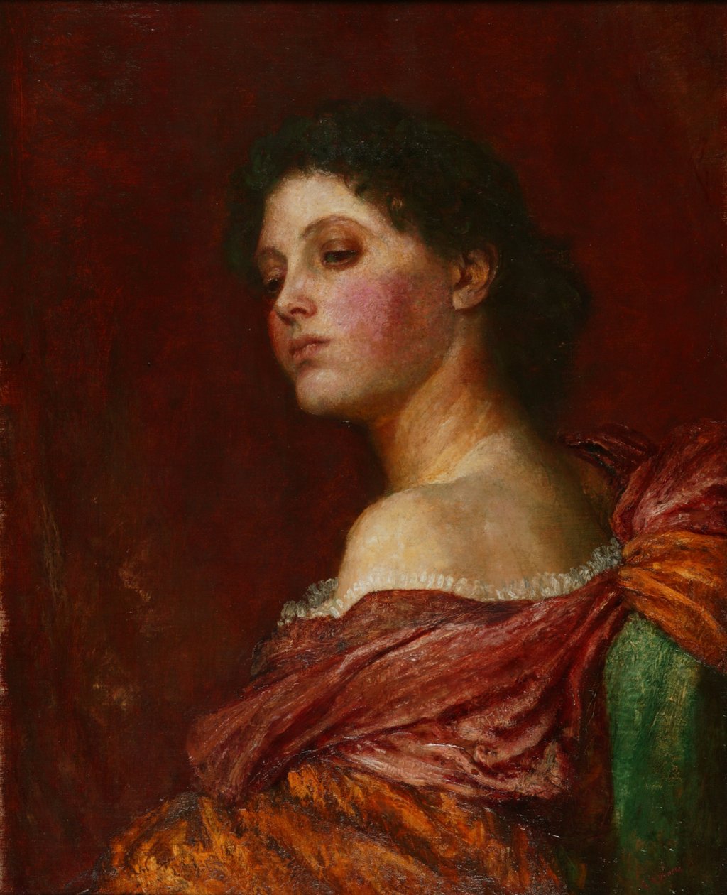 A Coquete, c.1880 (óleo sobre tela) de George Frederic Watts