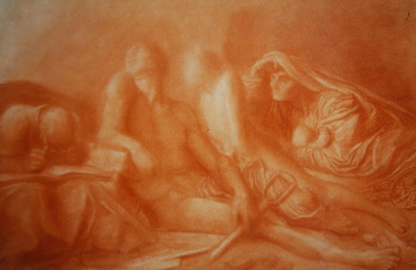 O Povo que se sentou na escuridão de George Frederic Watts