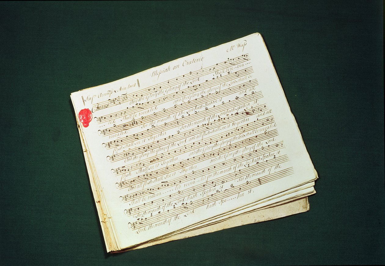 Pontuação original do Messias de George Frederick Handel