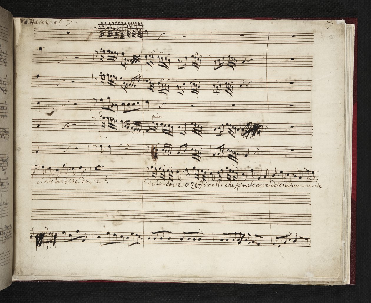RM 20 c 3 f.21r Partitura Musical de 