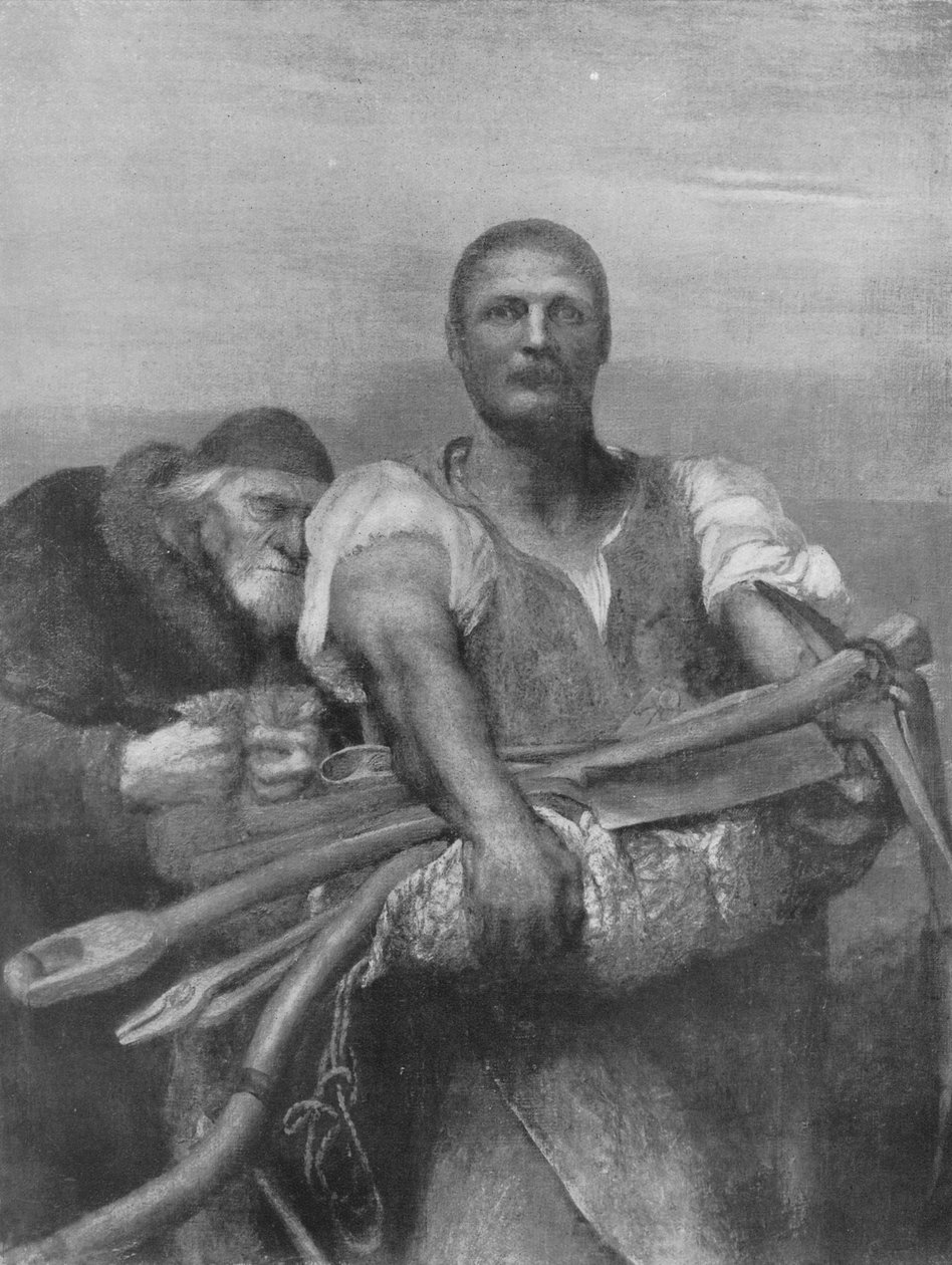 Indústria e ganância, c1900, 1917 de George Frederick Watts