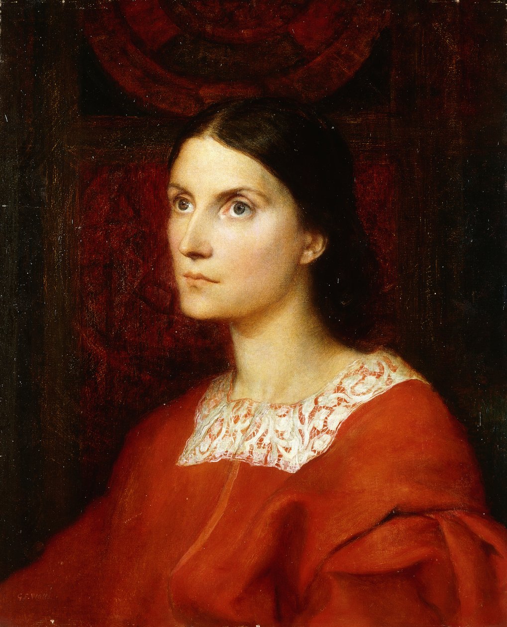 Retrato de Lady Wolverton, nem Georgina Tufnell, de George Frederick Watts