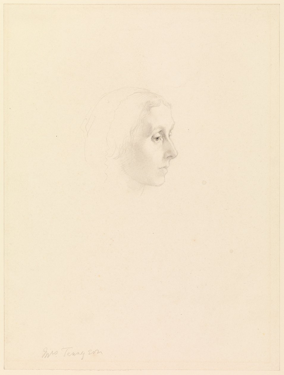 Estudo para o retrato de Emily Tennyson, 1862 de George Frederick Watts