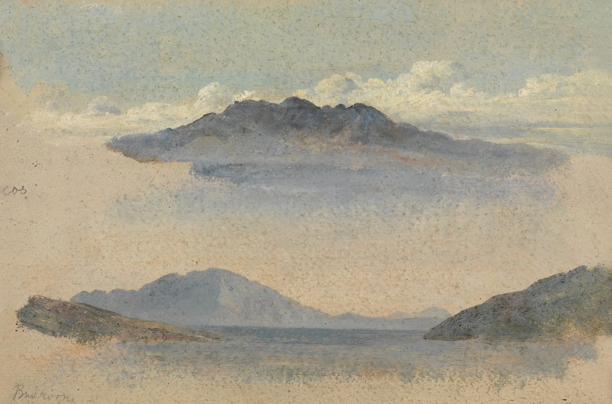 A ilha de Kos (óleo sobre papel) de George Frederick Watts