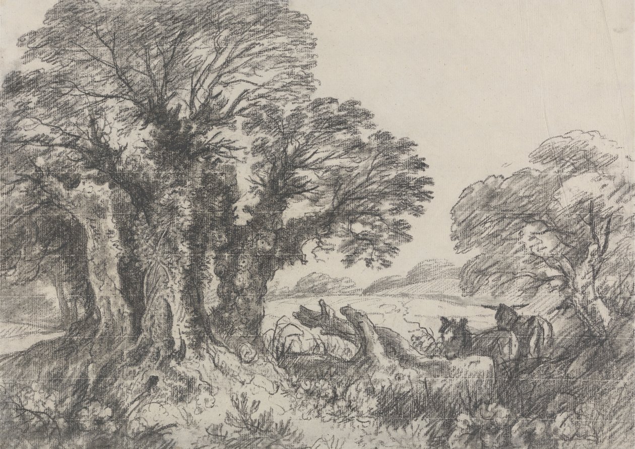 Paisagem com burros de George Frost