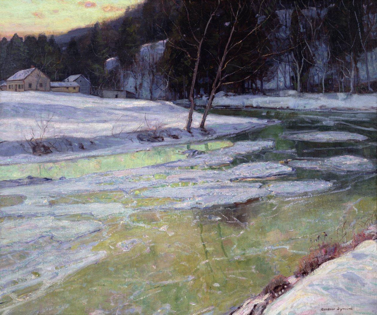 Silêncio e luz da tarde (óleo sobre tela) de George Gardner Symons