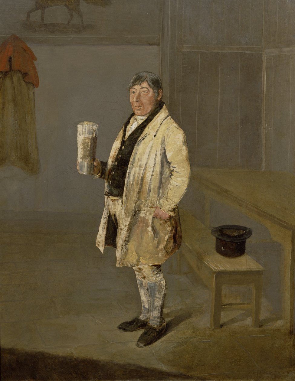 Retrato de um cocheiro de Bramham Park, Yorkshire, identificado como William Fox, c.1822 (óleo sobre tela) de George Garrard