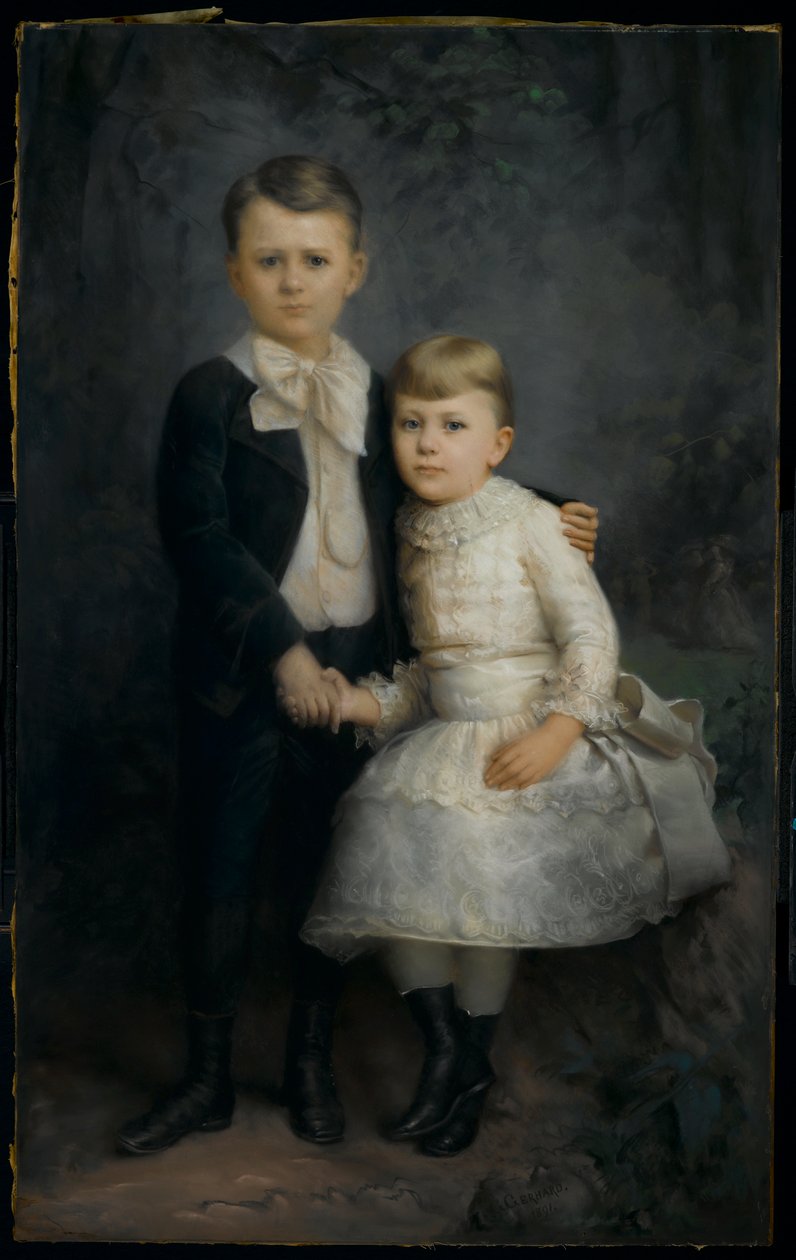 Retrato de duas crianças, 1891 de George Gerhard