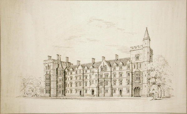 New College Oxford: Novos edifícios propostos de George Gilbert Scott