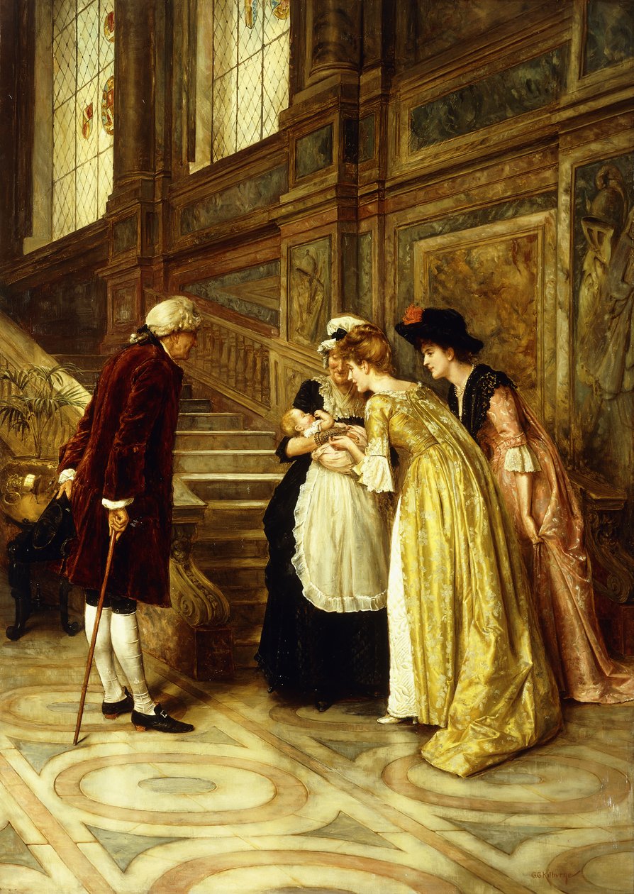 Admirando o bebê, de George Goodwin Kilburne