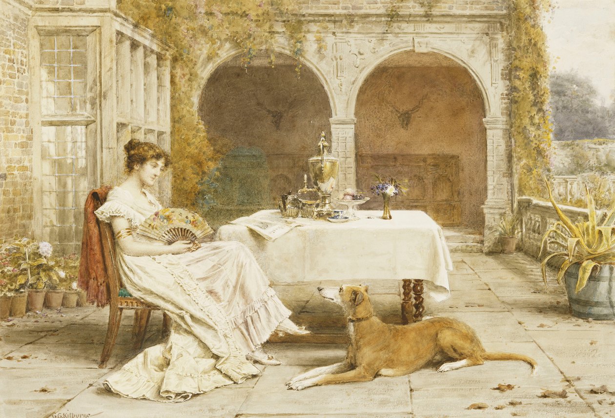 Amigo fiel na hora do chá, de George Goodwin Kilburne