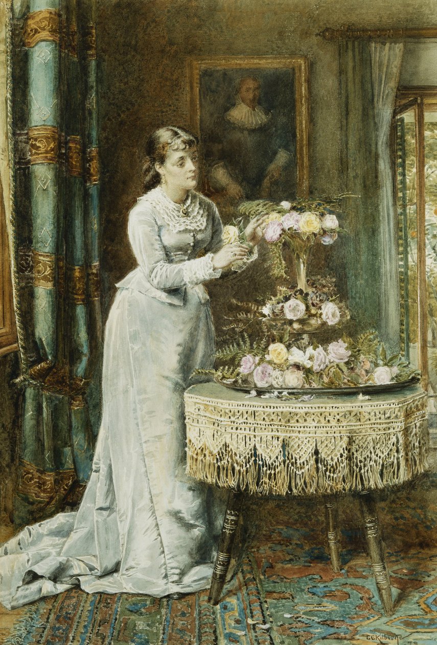 Arranjo de flores, 1878 de George Goodwin Kilburne