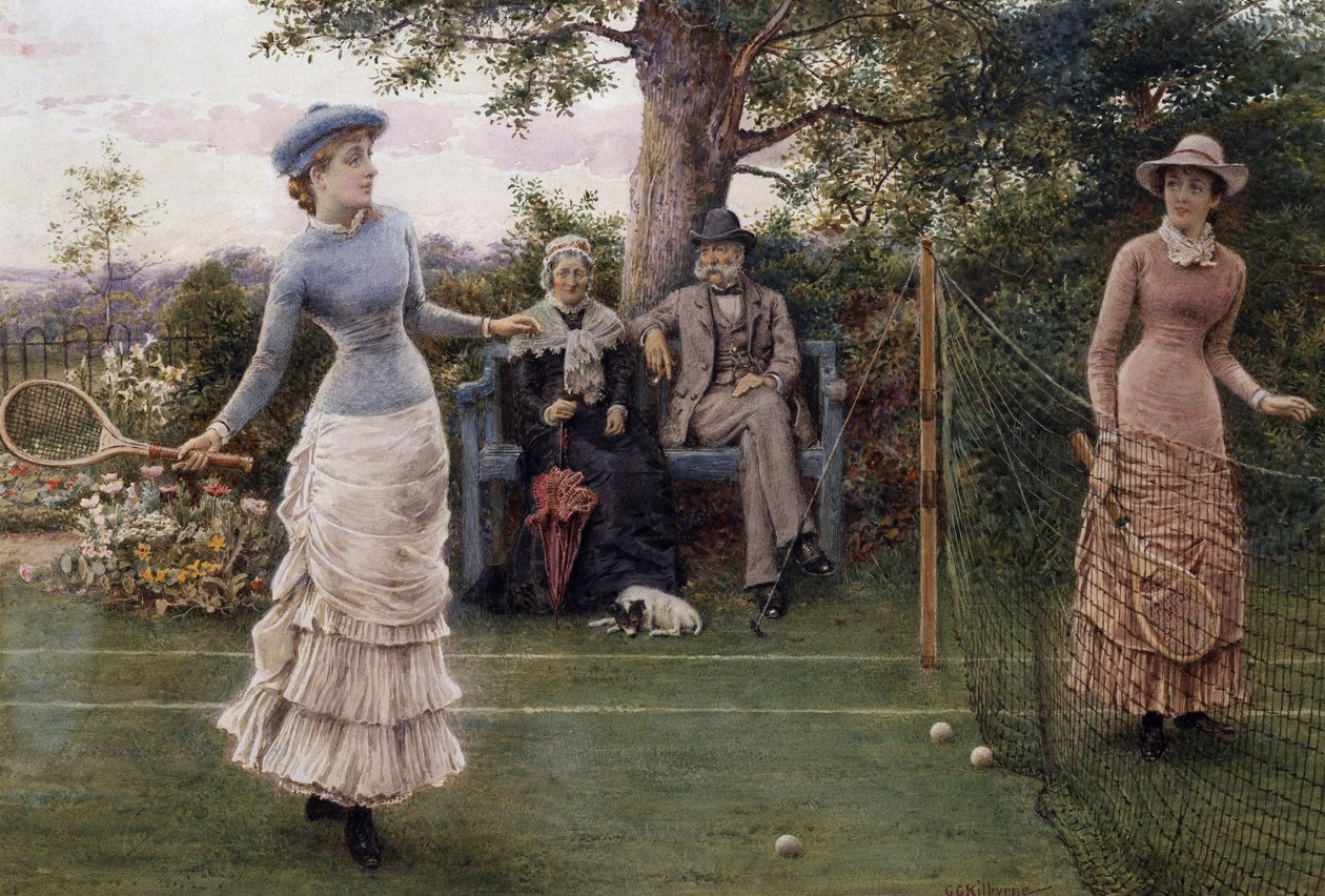 Jogo de ténis de George Goodwin Kilburne