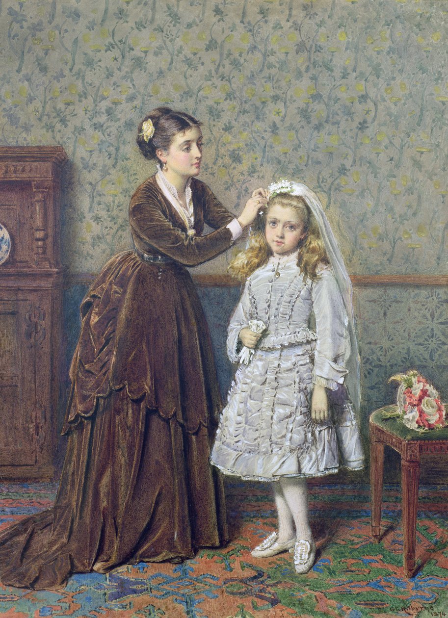 Sua primeira comunhão de George Goodwin Kilburne