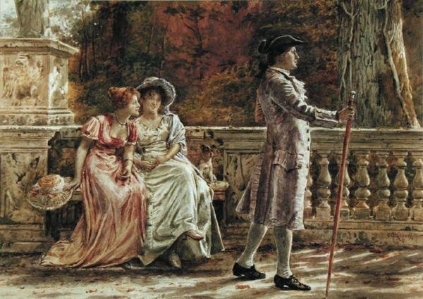 Fazer uma Impressão (lápis e aguarela sobre papel) de George Goodwin Kilburne