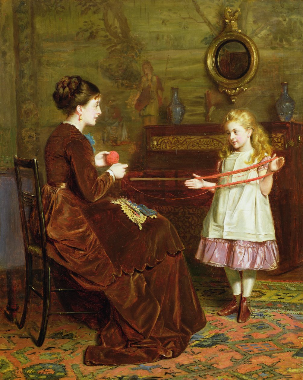 O pequeno ajudante da mãe de George Goodwin Kilburne