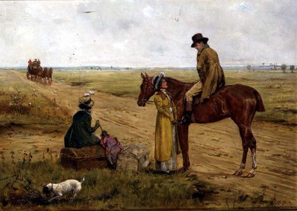 À espera do Treinador de Palco de George Goodwin Kilburne