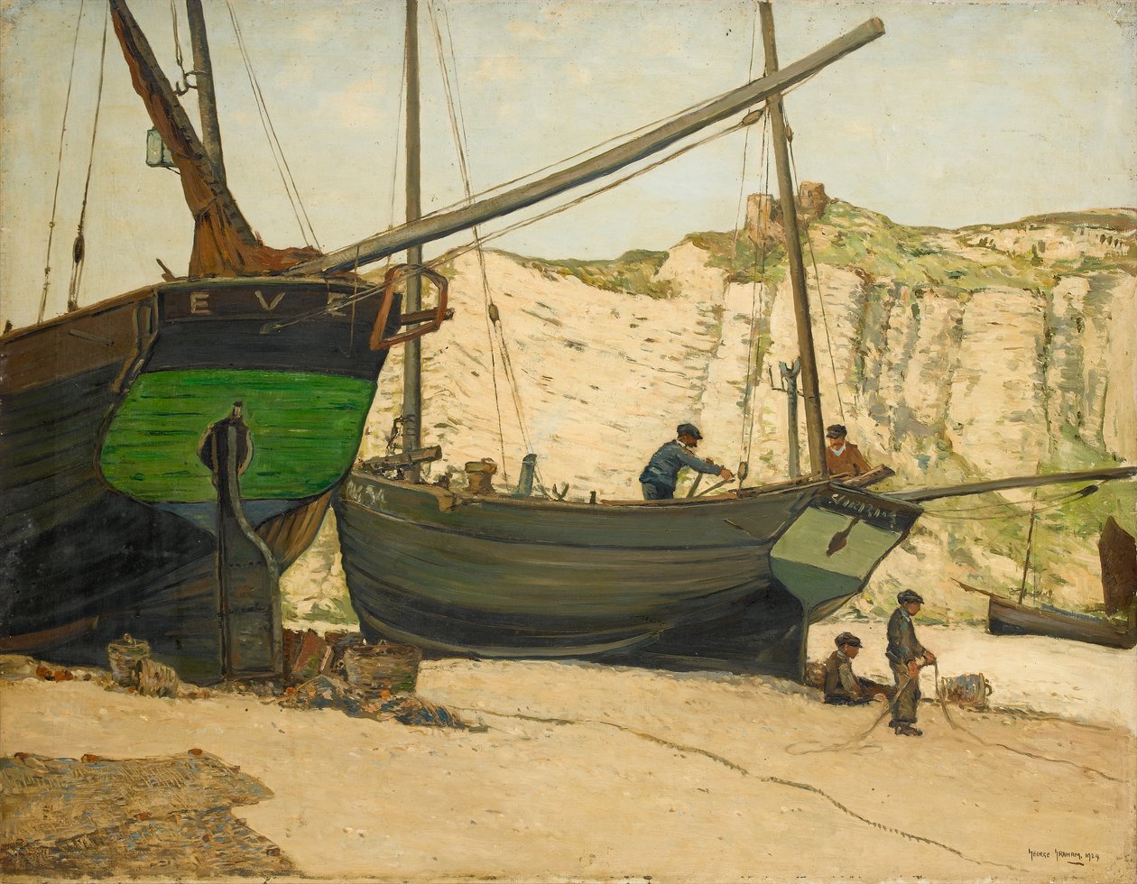 Hastings Luggers na praia de Hastings de George Graham