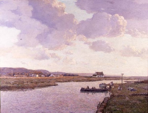 Rhyl Estuary, North Wales (óleo sobre tela) de George Graham