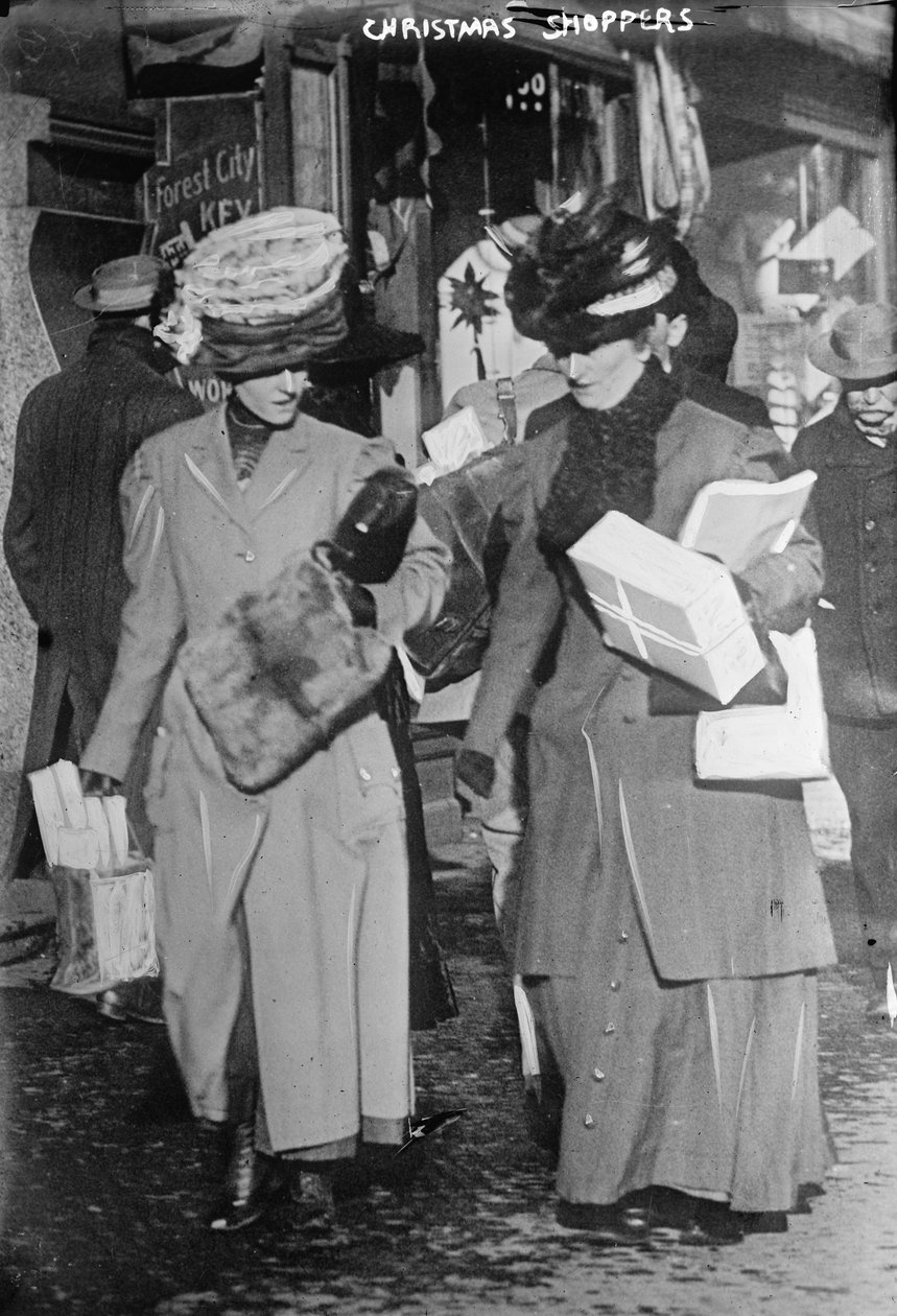 Compradores de Natal, c.1910 (foto a p/b) de George Grantham   Bain News Service Bain