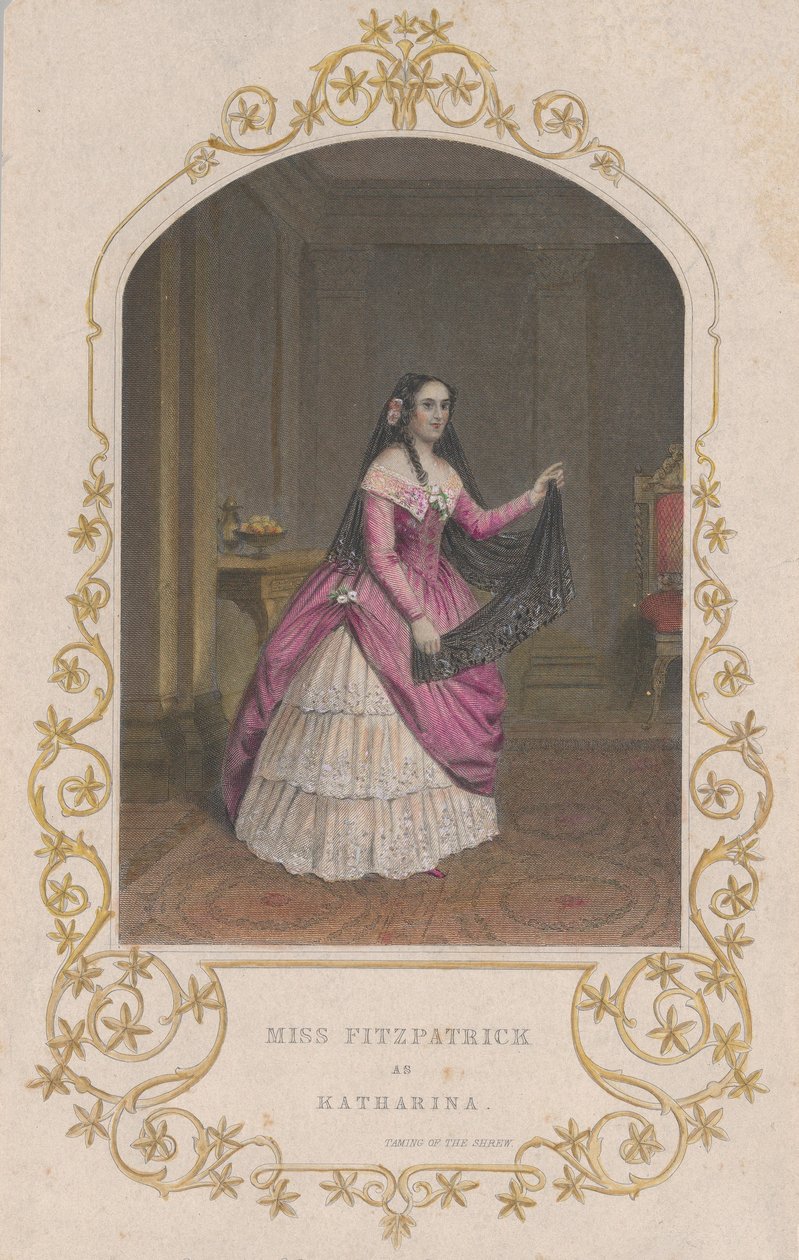 Senhorita Fitzpatrick como Katharina Taming of the Shrew, 1851., 1851. de George Greatbach