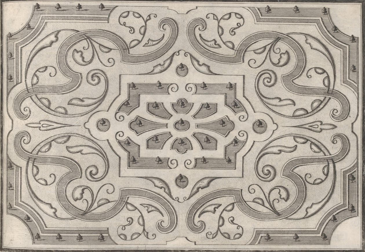 Canteiros de flores Gartten, 1697-1705. de George Hätzl