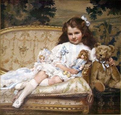 Retrato de Marjorie Cohen, 5 anos de idade de George Hall Neale