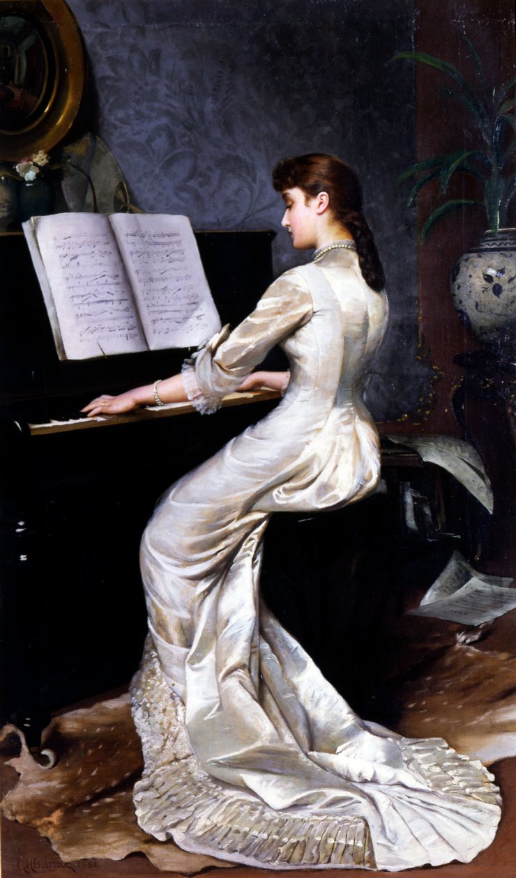 Canção sem palavras, pianista, 1880 de George Hamilton Barrable