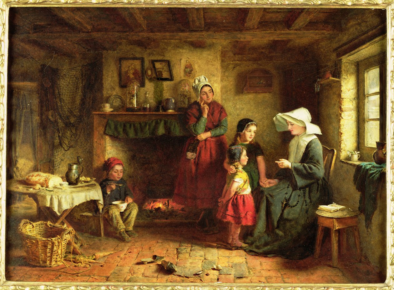 A irmã da caridade, 1866 de George Hardy
