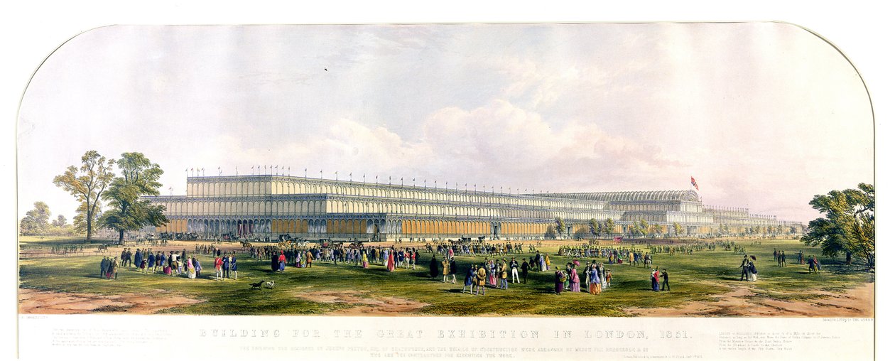 Edifício para a Grande Exposição em Londres, 1851 de George Hawkins