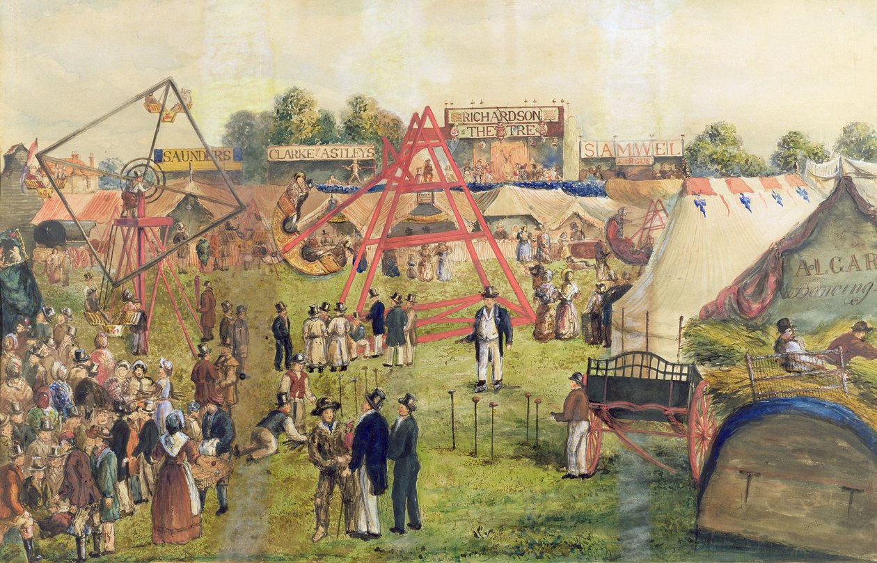 Croydon Fair, 1833 (wc e tinta no papel) de George Hawkins
