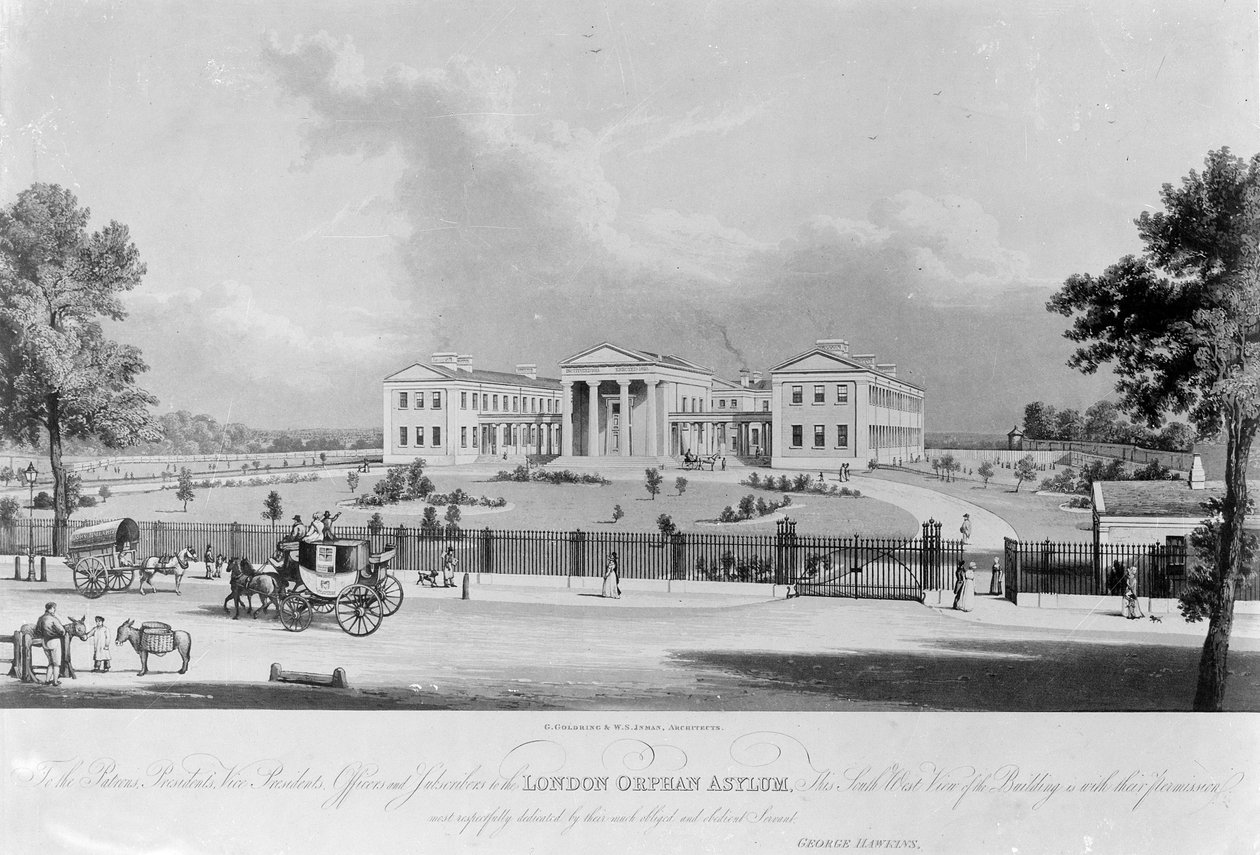 O asilo órfão de Londres, c.1830 de George Hawkins