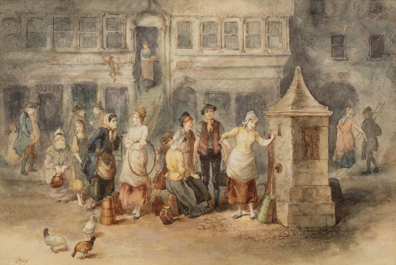 O Poço (aquarela) de George Hay
