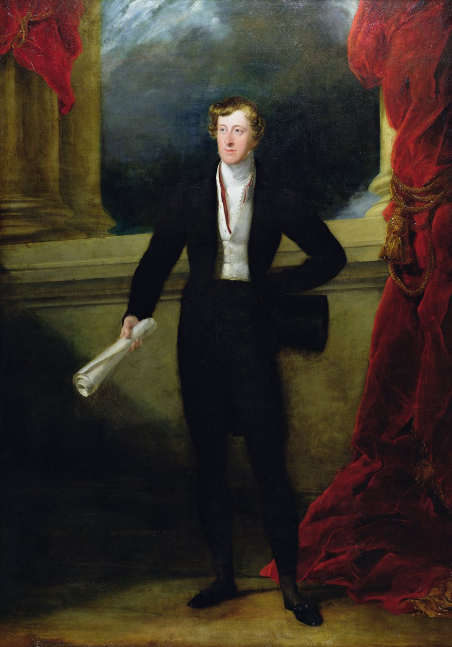 Retrato de William Spencer Cavendish, 6º Duque de Devonshire, c.1822-86 (óleo sobre tela) de George Hayter