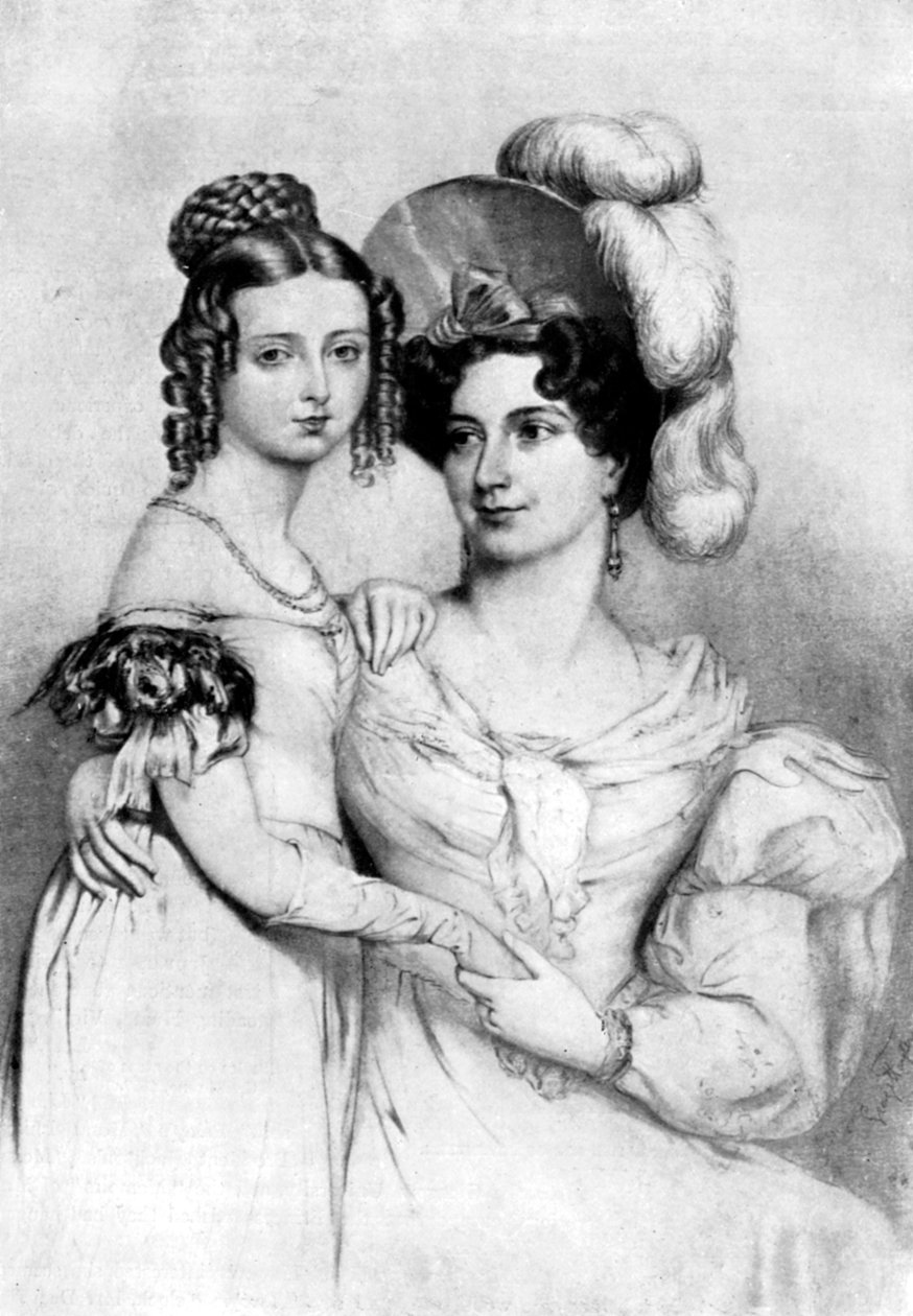 Princesa Victoria e sua mãe em 1834, 1901. de George Hayter