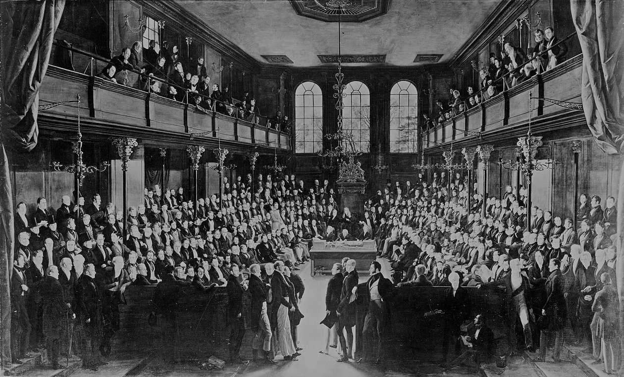 A Câmara dos Comuns, 1833 de George Hayter