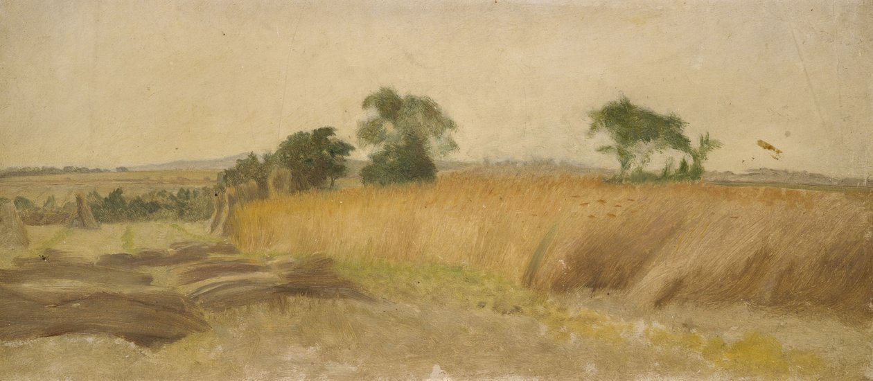 Estudo de um campo de milho de George Hemming Mason