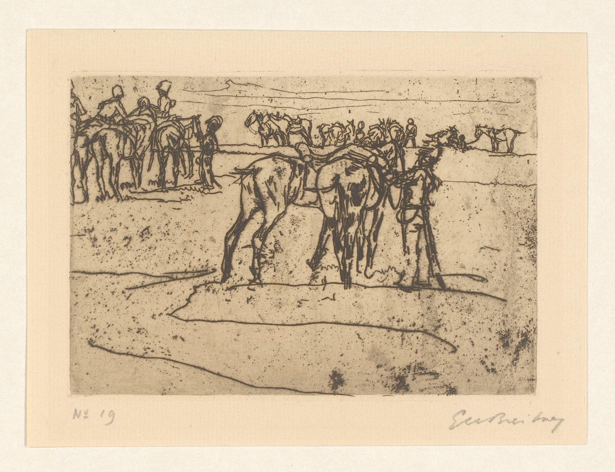 Cavalaria de descanso de George Hendrik Breitner (signed by artist)