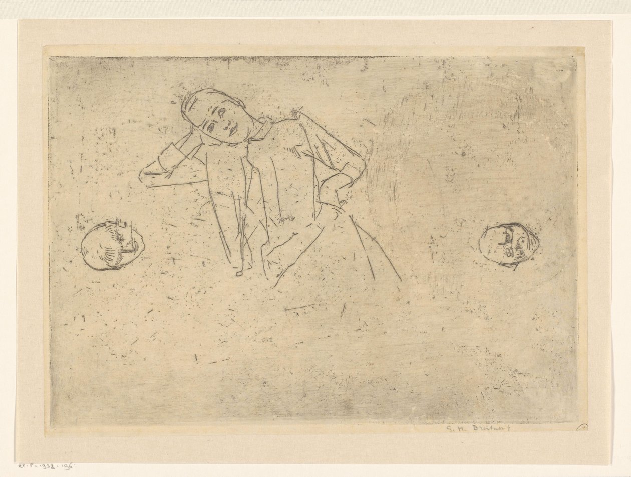 Estudar mulher sentada de George Hendrik Breitner (signed by artist)