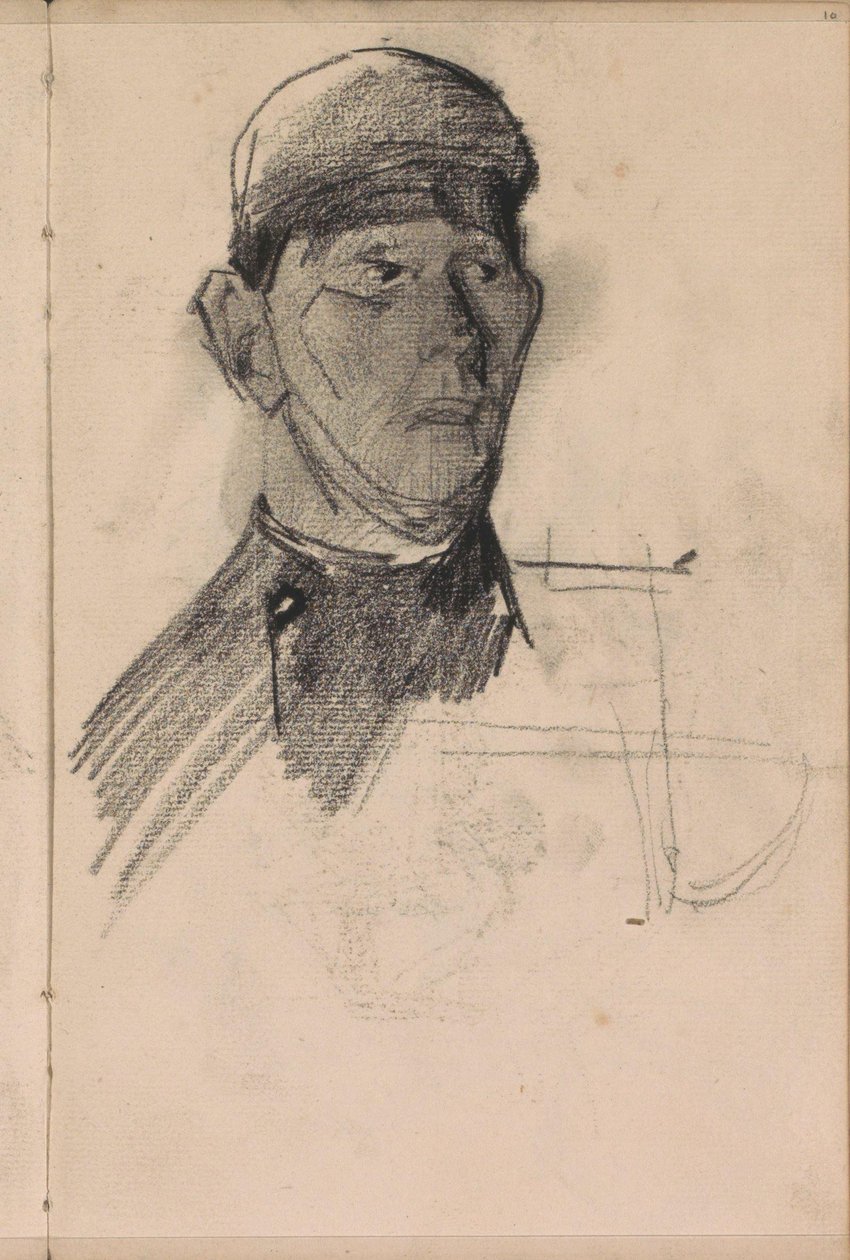 Busto de um homem com um chapéu de George Hendrik Breitner