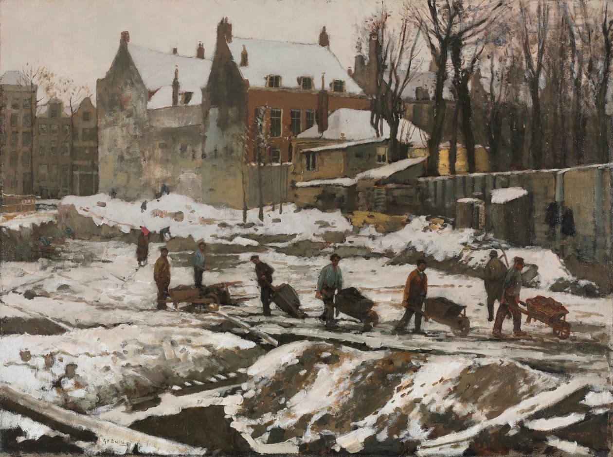 Canteiro de obras em Amsterdã de George Hendrik Breitner