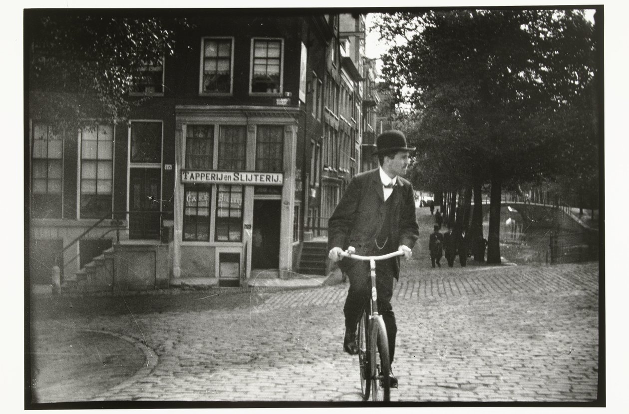 Ciclista no Keizersgracht em Amsterdã de George Hendrik Breitner