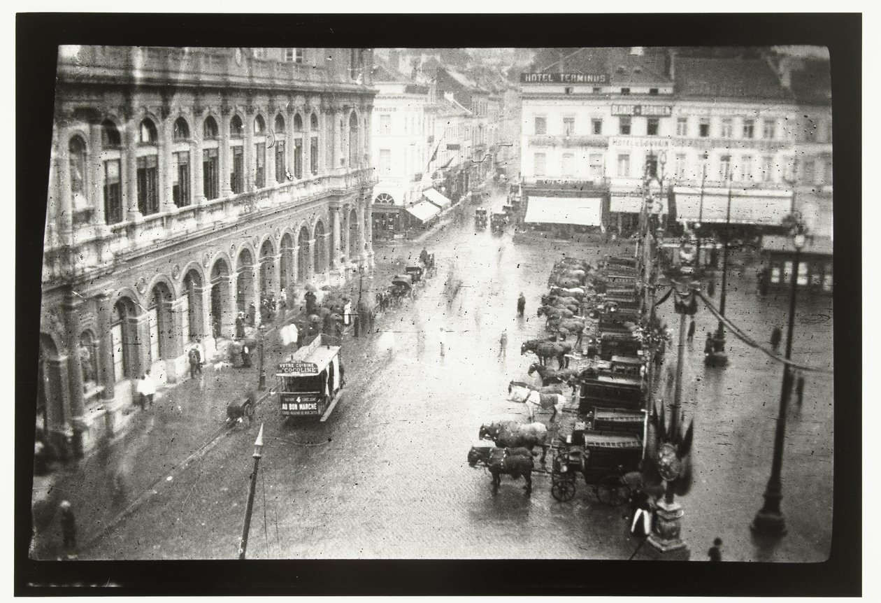 Vista da Estação Norte de Bruxelas e Praça Rogier em Bruxelas de George Hendrik Breitner