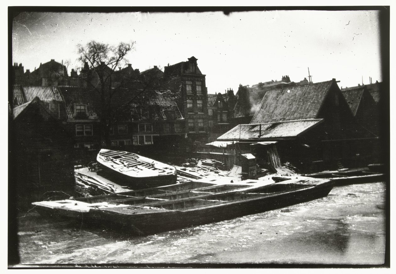 Vista de um estaleiro na Prinseneiland em Amsterdã de George Hendrik Breitner