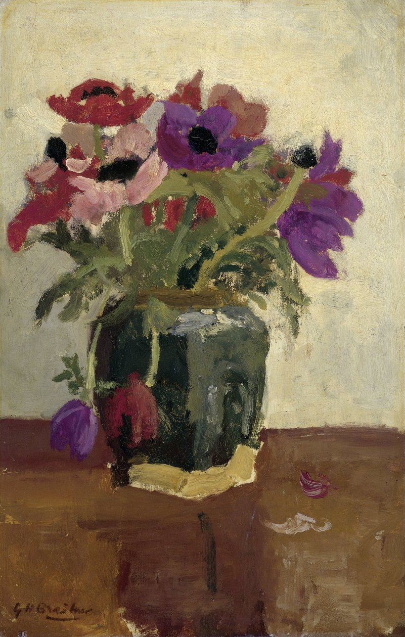 Pote de gengibre com anêmonas de George Hendrik Breitner