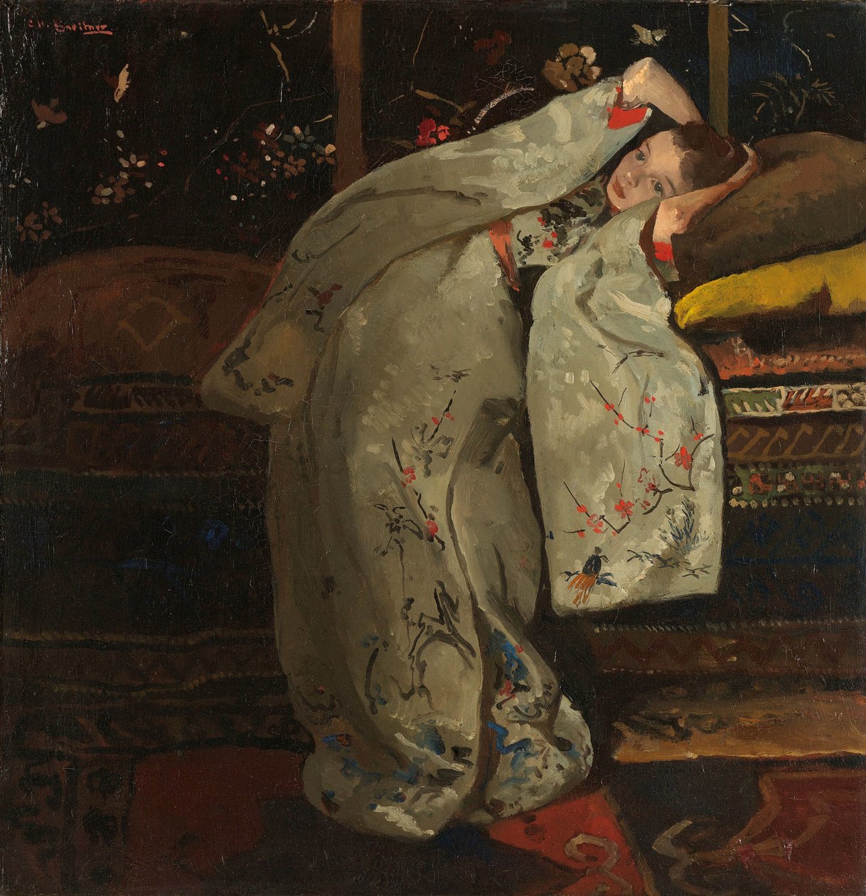 Garota em um quimono branco de George Hendrik Breitner