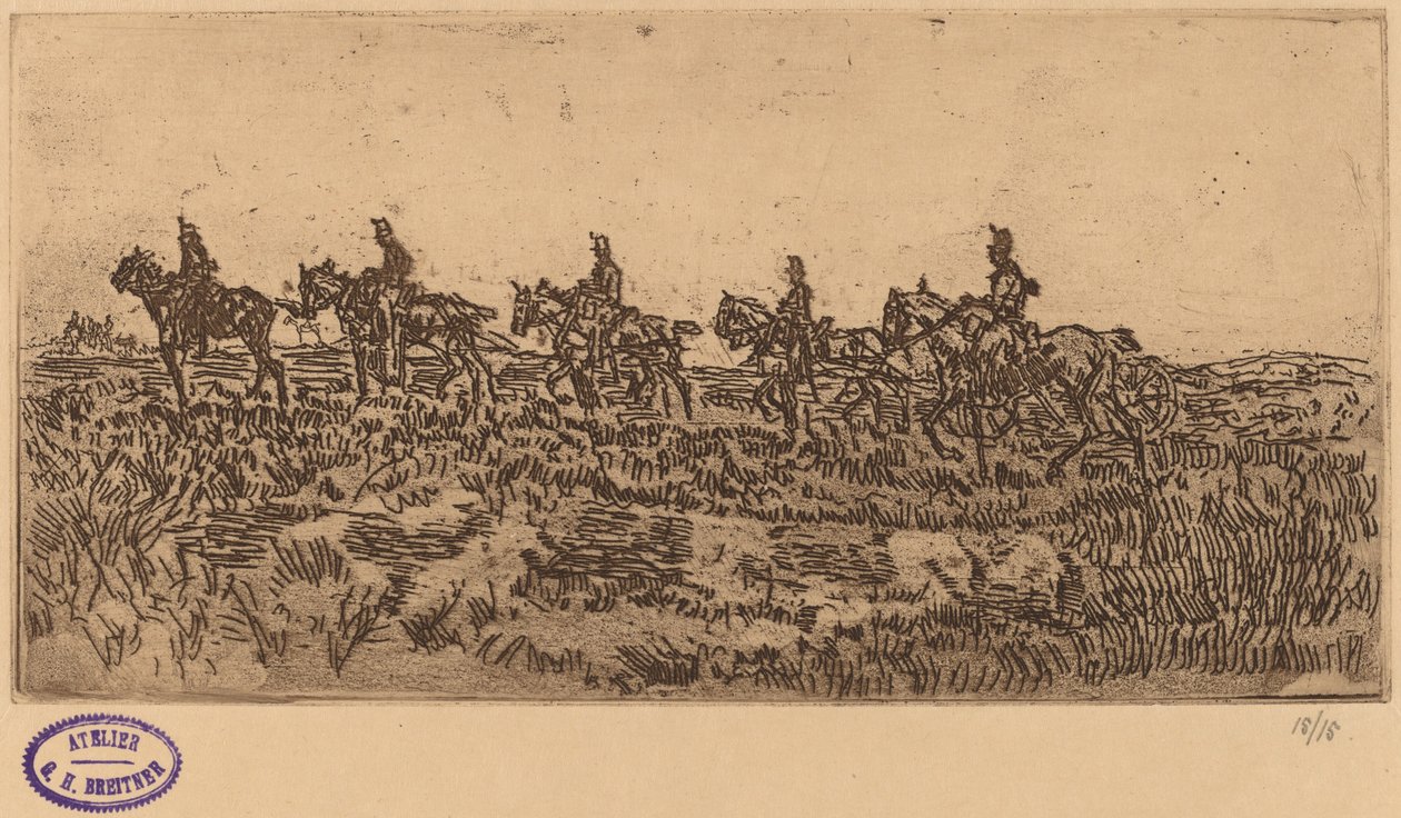 Hussardos Montando Fila Simples de George Hendrik Breitner